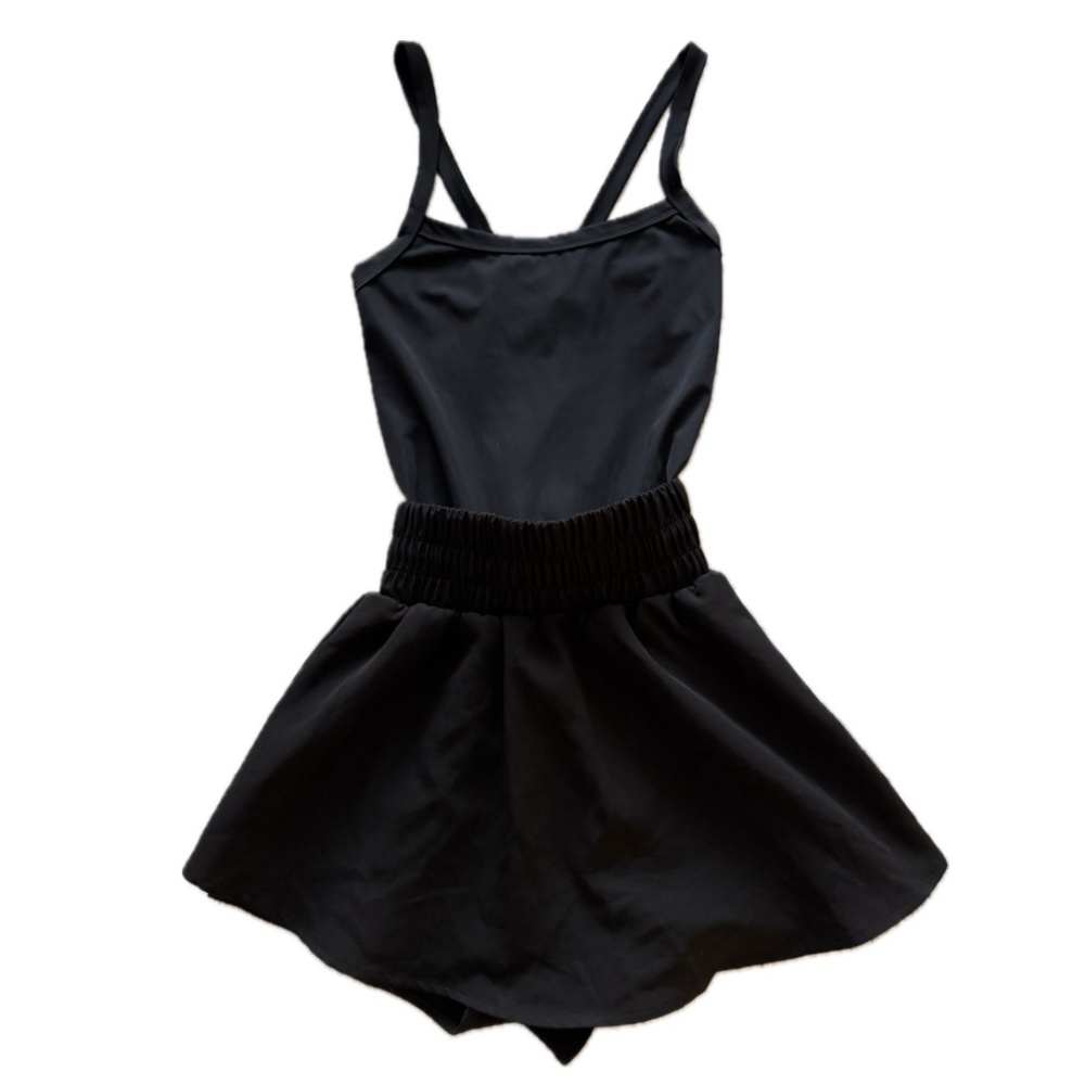 Black Athletic Romper Dress | Size S